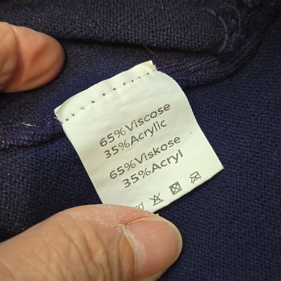 Kancy Kole 3/4 Sleeve Navy Shrug Size Small - Picture 5 of 5